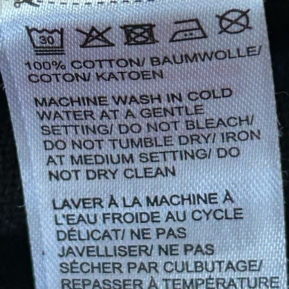 Manguun Men’s Black Crewneck Sweater with Contrasting Pocket Sz L - Picture 3 of 5